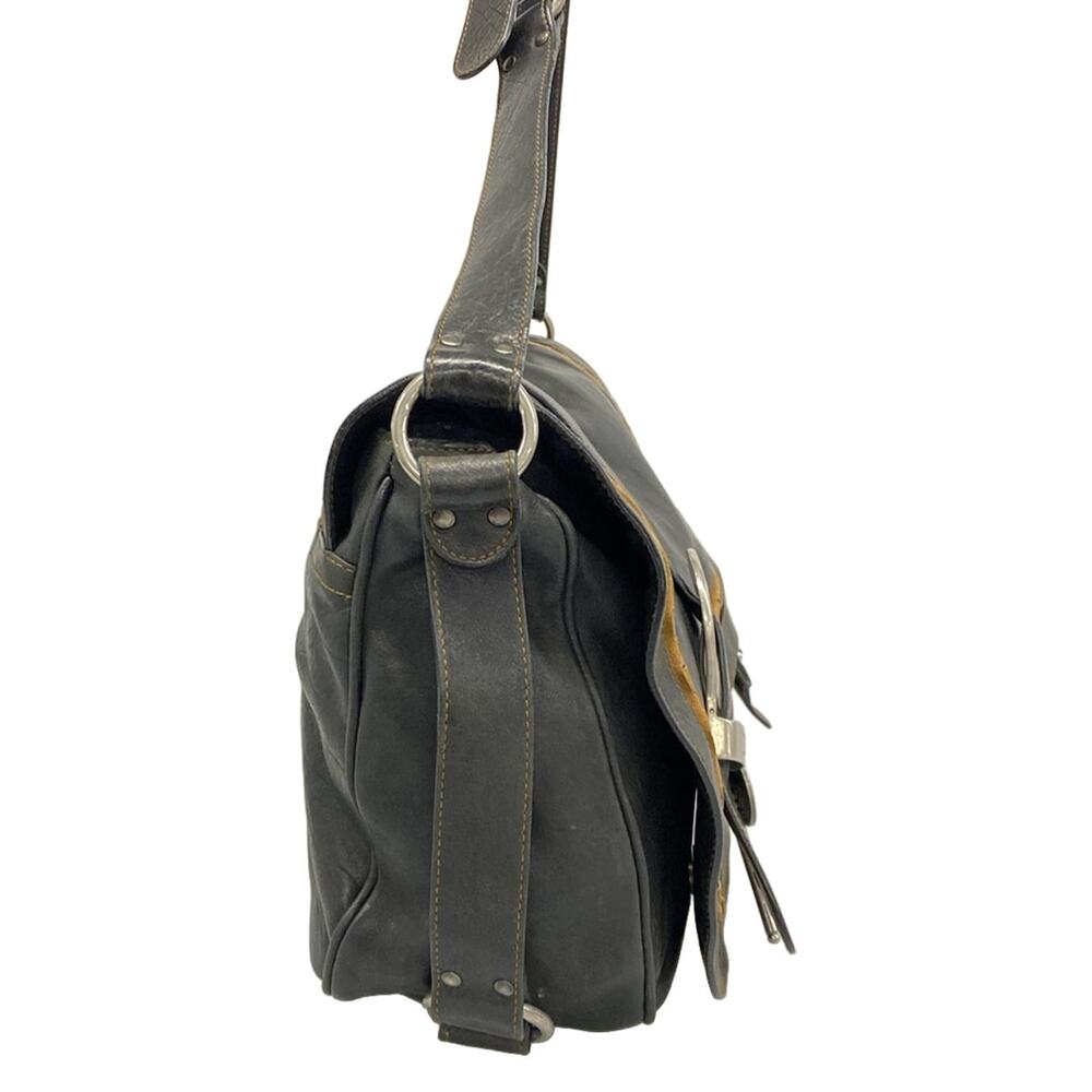 Christian Dior DIOR/ChristianDior Gaucho Shoulder Bag Black Brown - Picture 2 of 15
